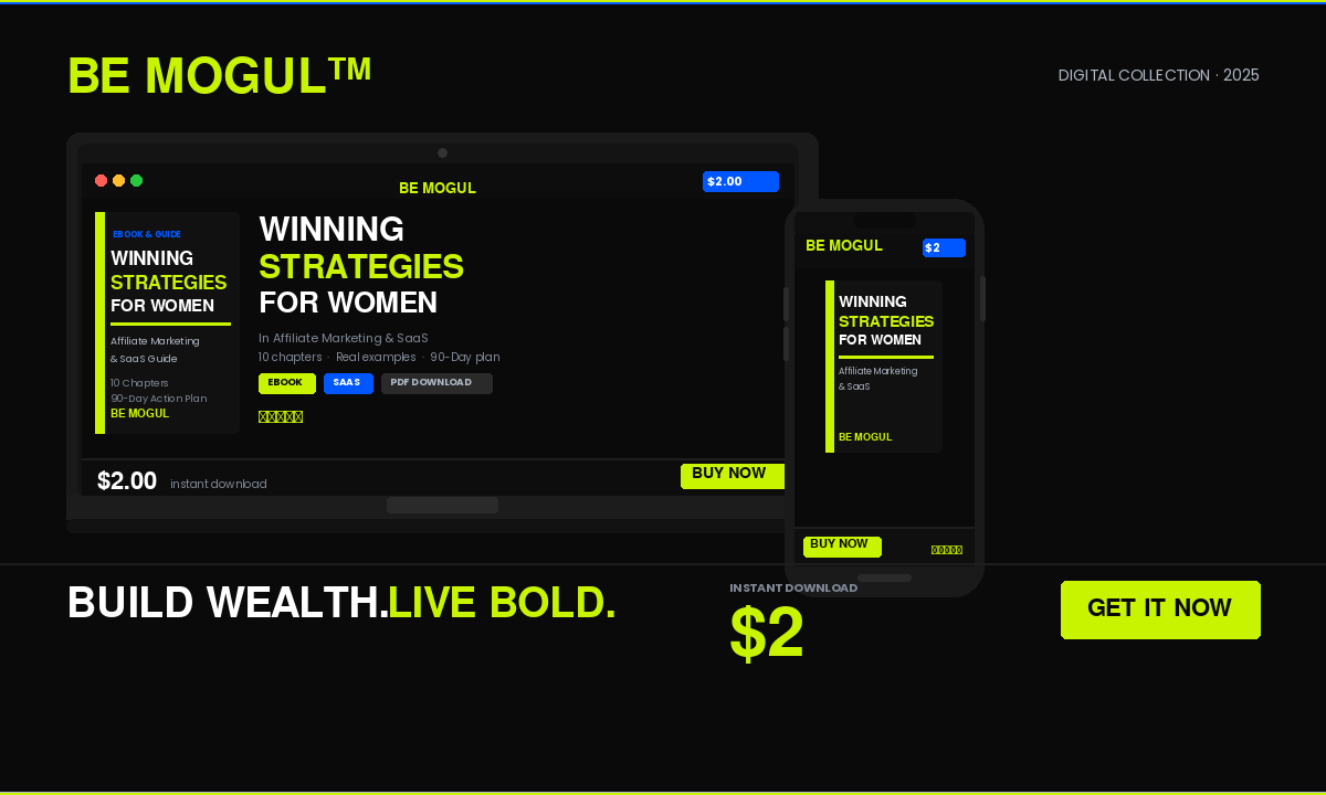 Winning Strategies for Women in Affiliate Marketing & SaaS — Be Mogul