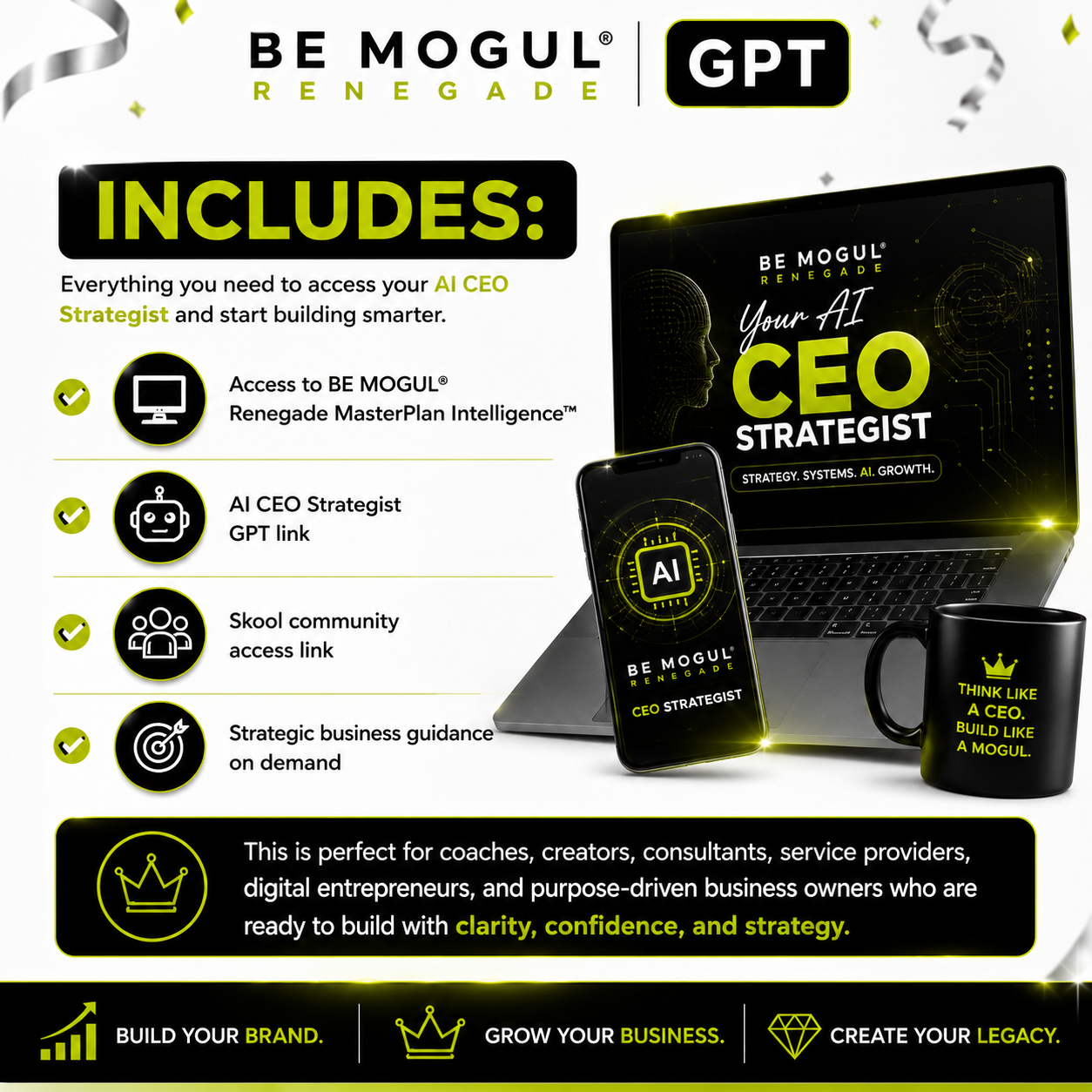 BE MOGUL® Renegade MasterPlan Intelligence™