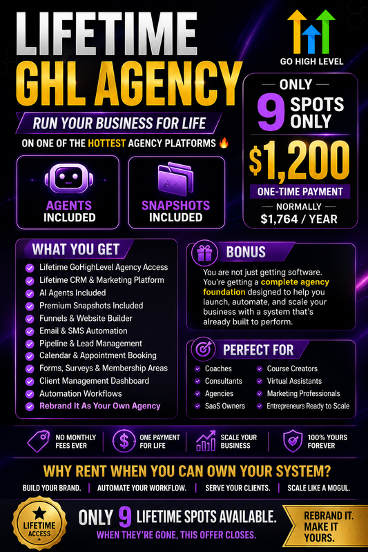 Lifetime GHL Agency Access - Founding Member
